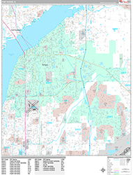 Fort Myers Wall Map Premium Style 2026
